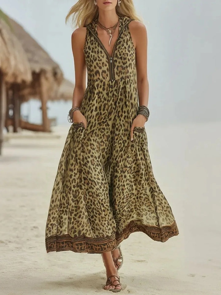 Dakota Flowy Leopard Maxi Dress