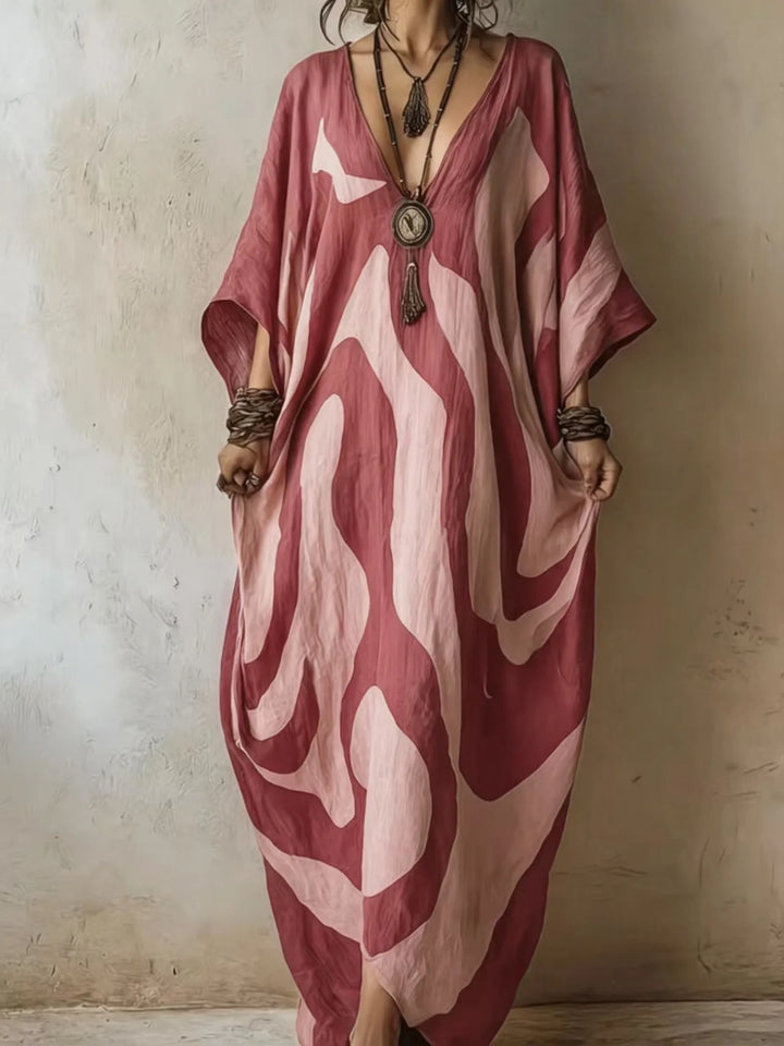 Coralie Abstract Print Maxi Dress