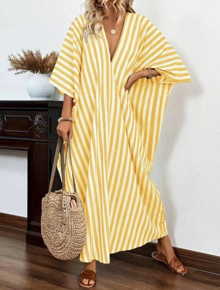 Colette Striped Kaftan Maxi Dress