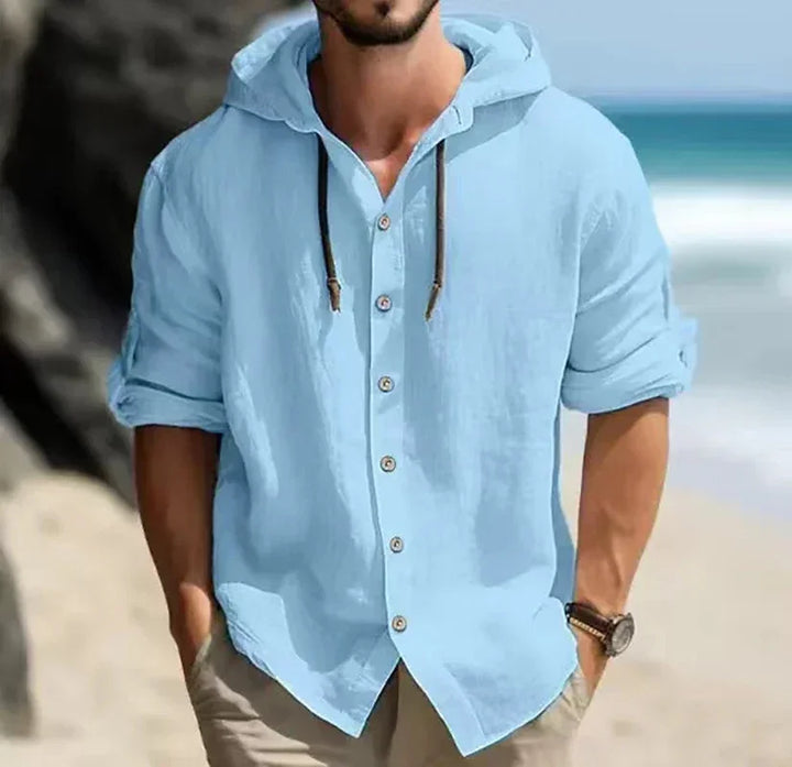 Easton Hooded Linen Shirt