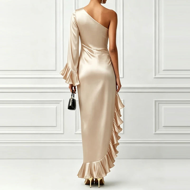 Valentina Elegant Ruffle Maxi Dress