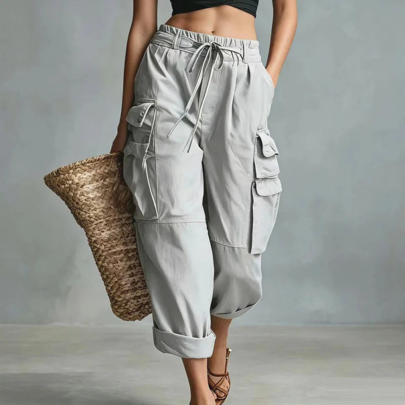 Quinn Relaxed Drawstring Cargo Pants