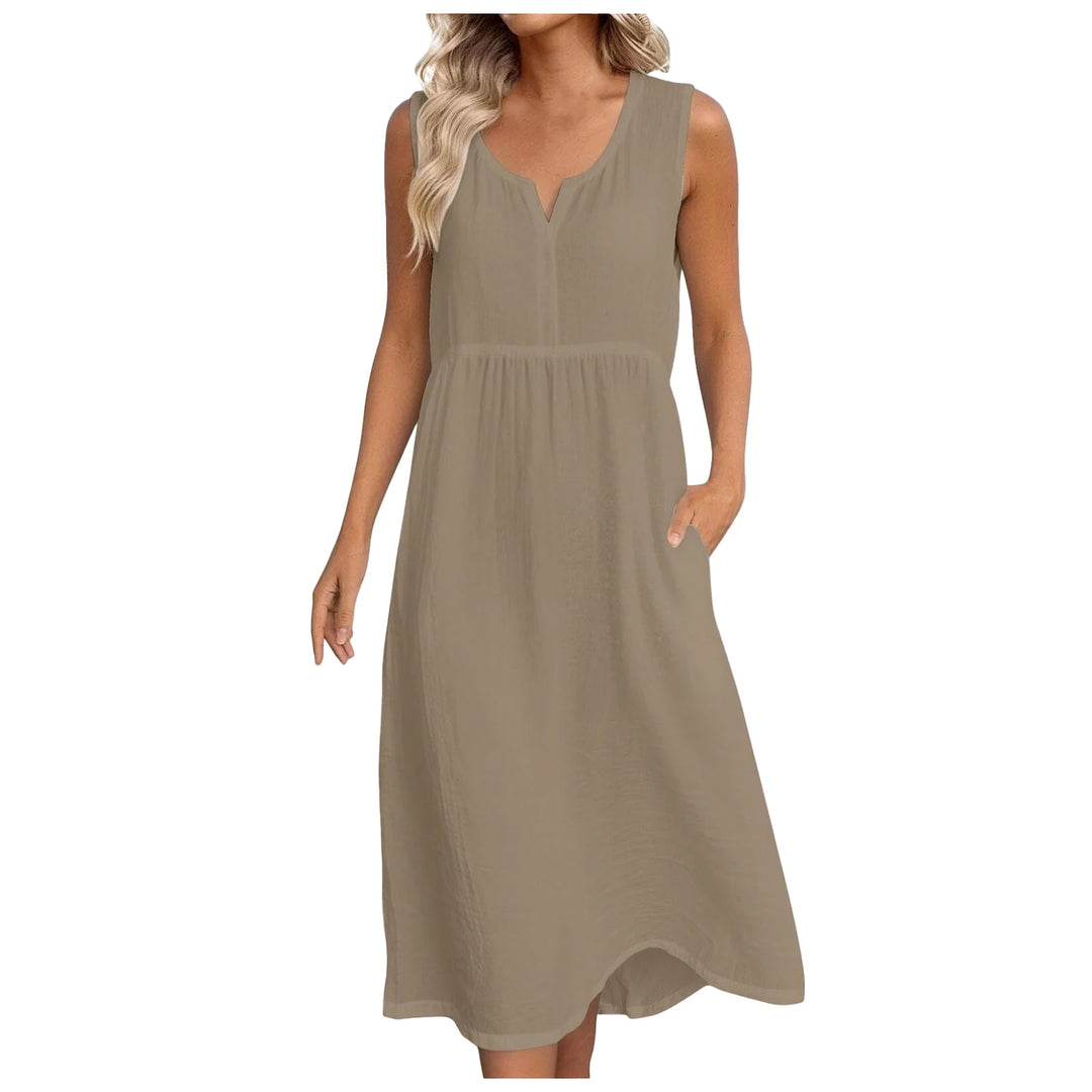 Rowan Notch Neck  Midi Dress
