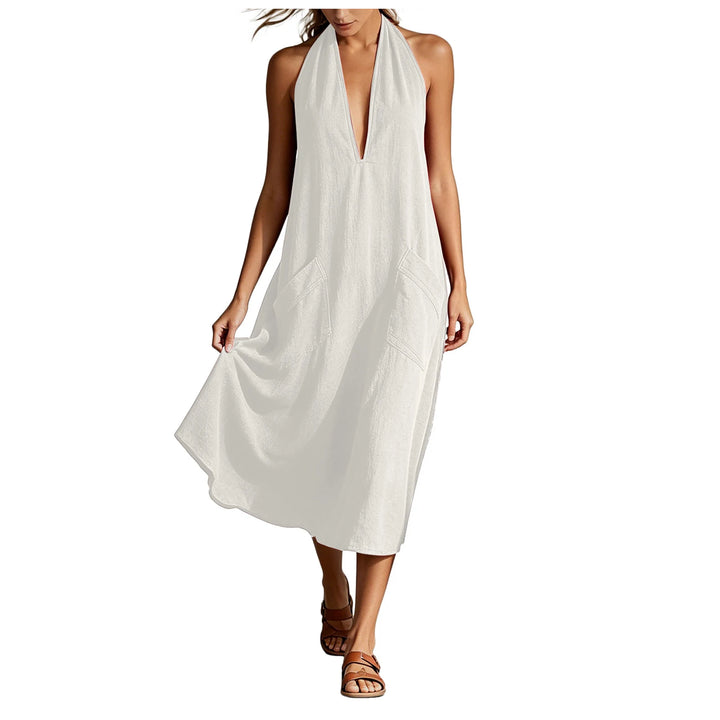 Reese Breathable Linen Midi Dress
