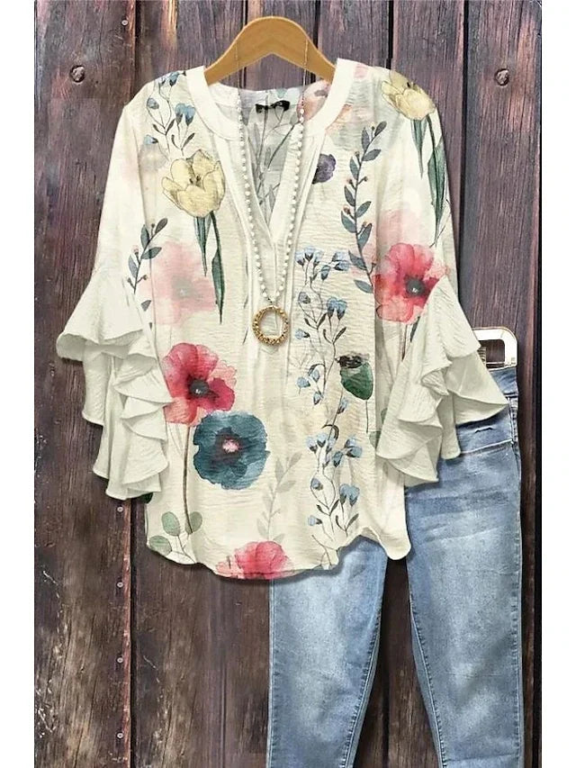 Remina Relaxed Floral Blouse