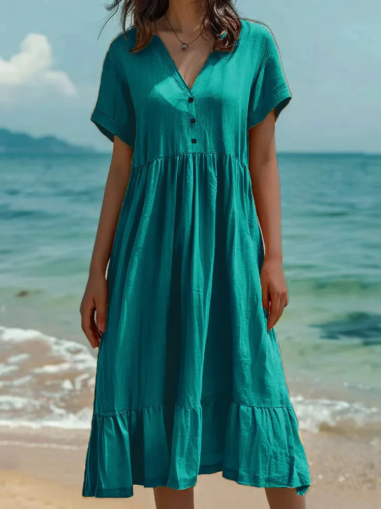 Sienna Button Front Maxi Dress