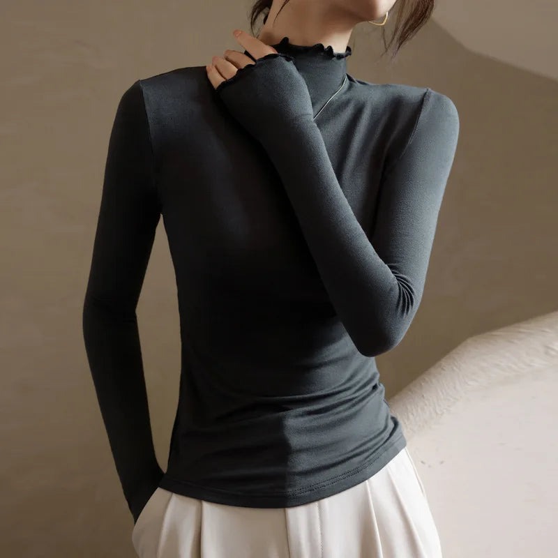Laurel Lettuce Edge Knit Top