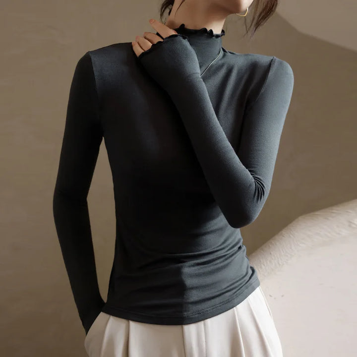 Laurel Lettuce Edge Knit Top