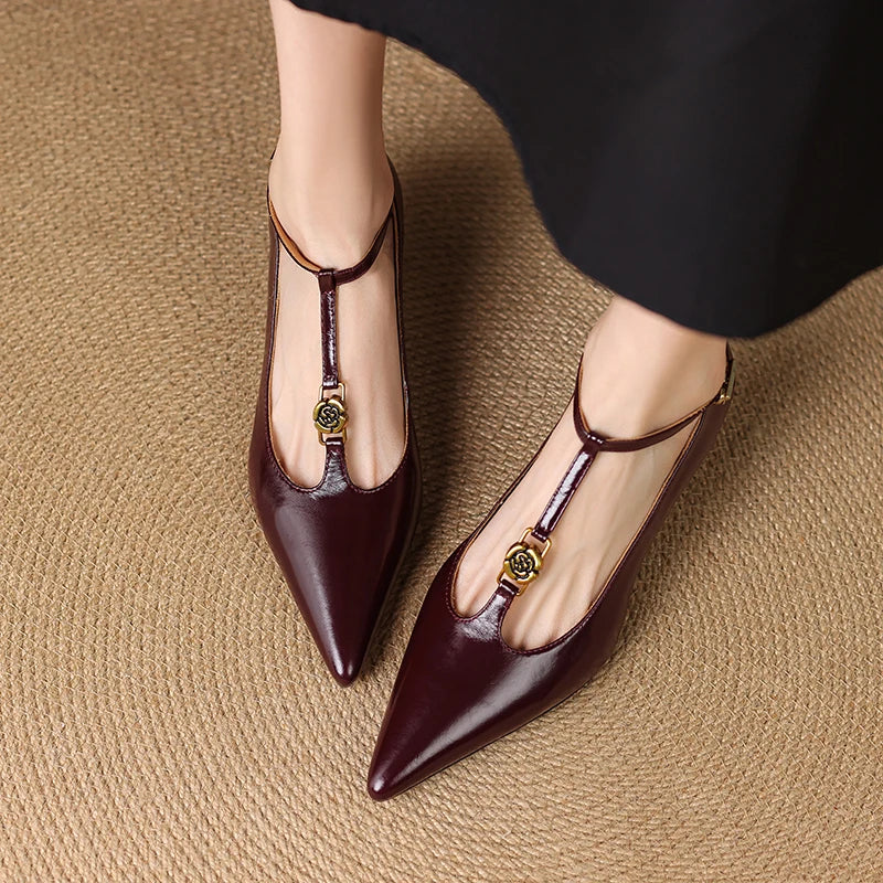Elena Genuine Leather Heels