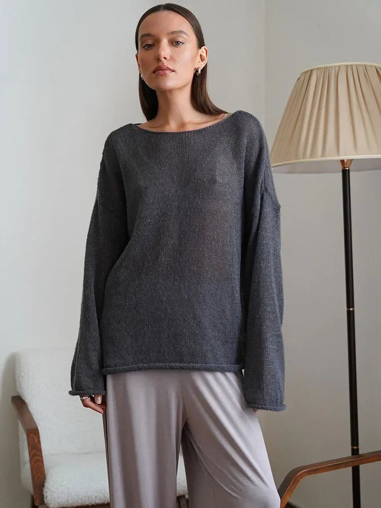 Elara Hollow Knit Pullover
