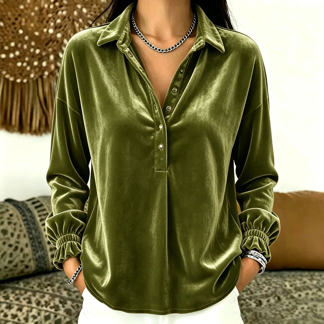 Leona Velvet Pullover Shirt