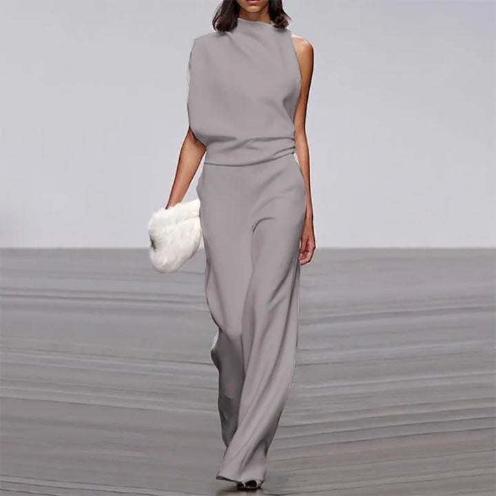 Valentina Draped One-Shoulder Jumpsuit