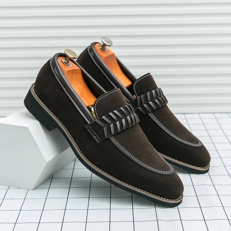 Brooks Leather Slip On Loafers