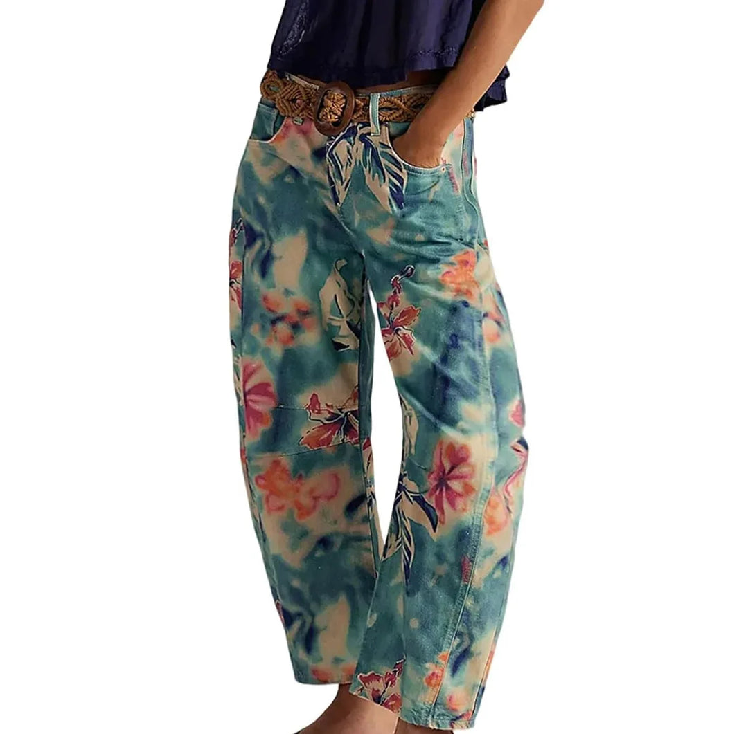 Lorelei Printed Wide Leg Jeans