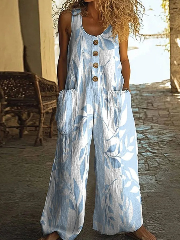 Selena Boho Floral Wide Leg Jumpsuit