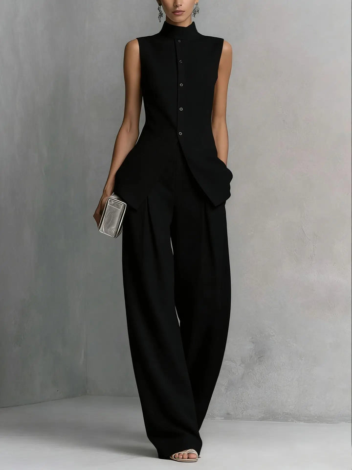 Leah Sleeveless Linen Pant Set