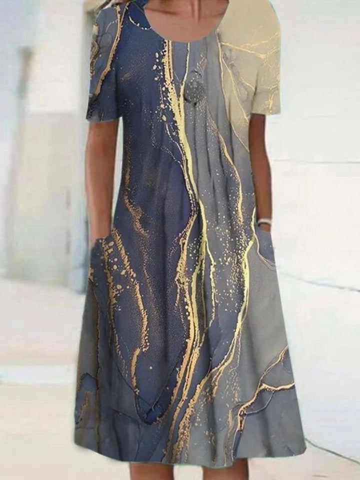 Felicity Floral Short Sleeve Midi Dress