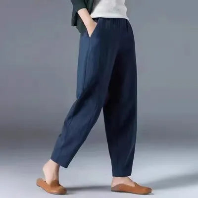 Raelyn Cotton Linen Harem Pants