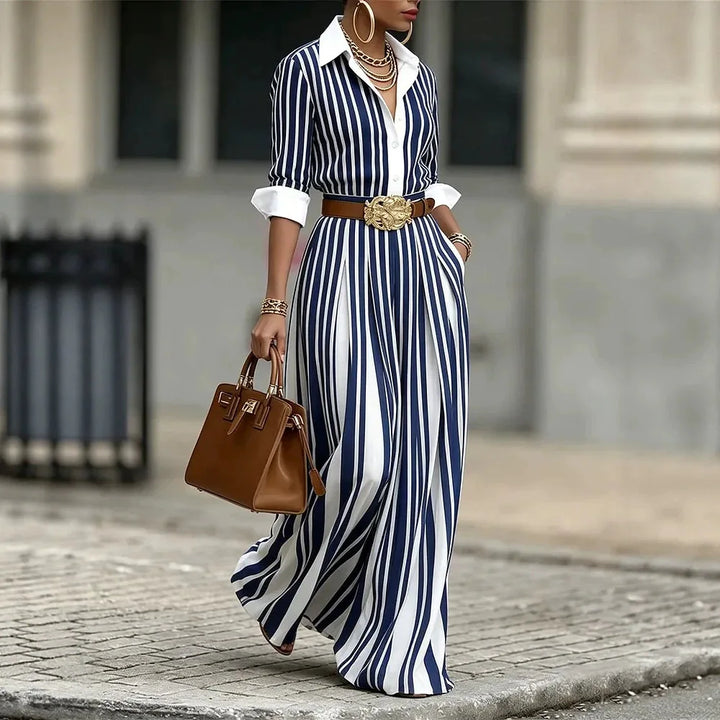 Kendra Chic Striped Maxi Dress