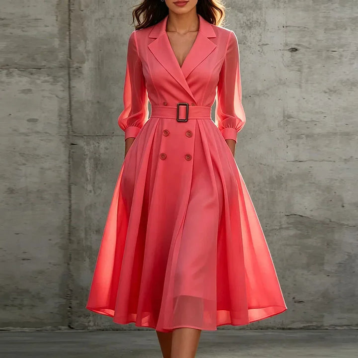 Elena Double Breasted Midi Dress