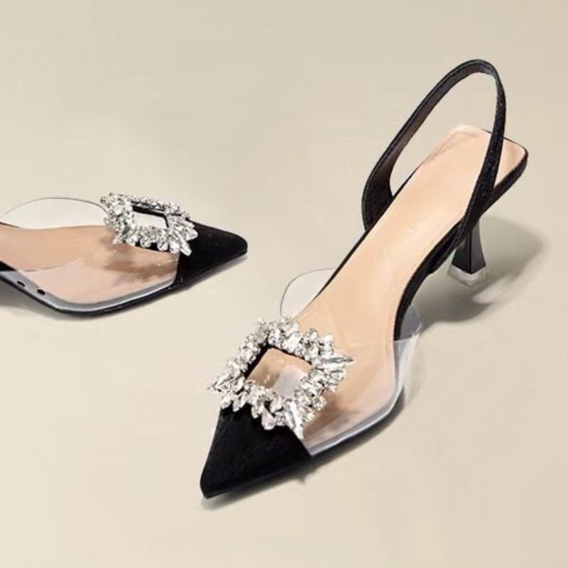 Cherry Elegant Slingback Heels