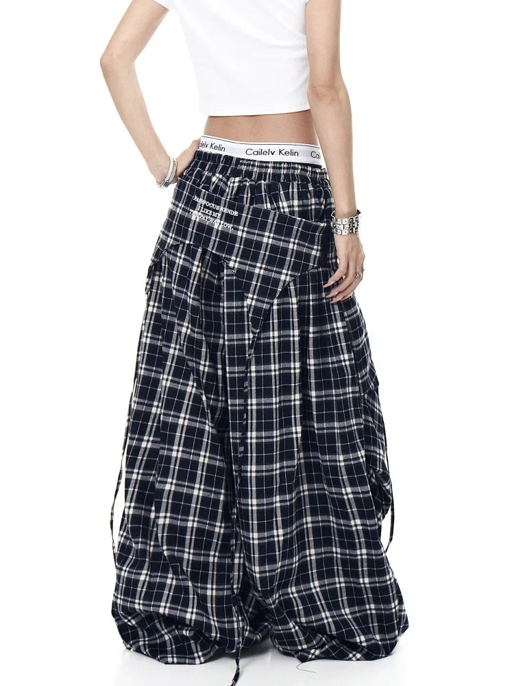 Delilah Plaid Parachute Trousers