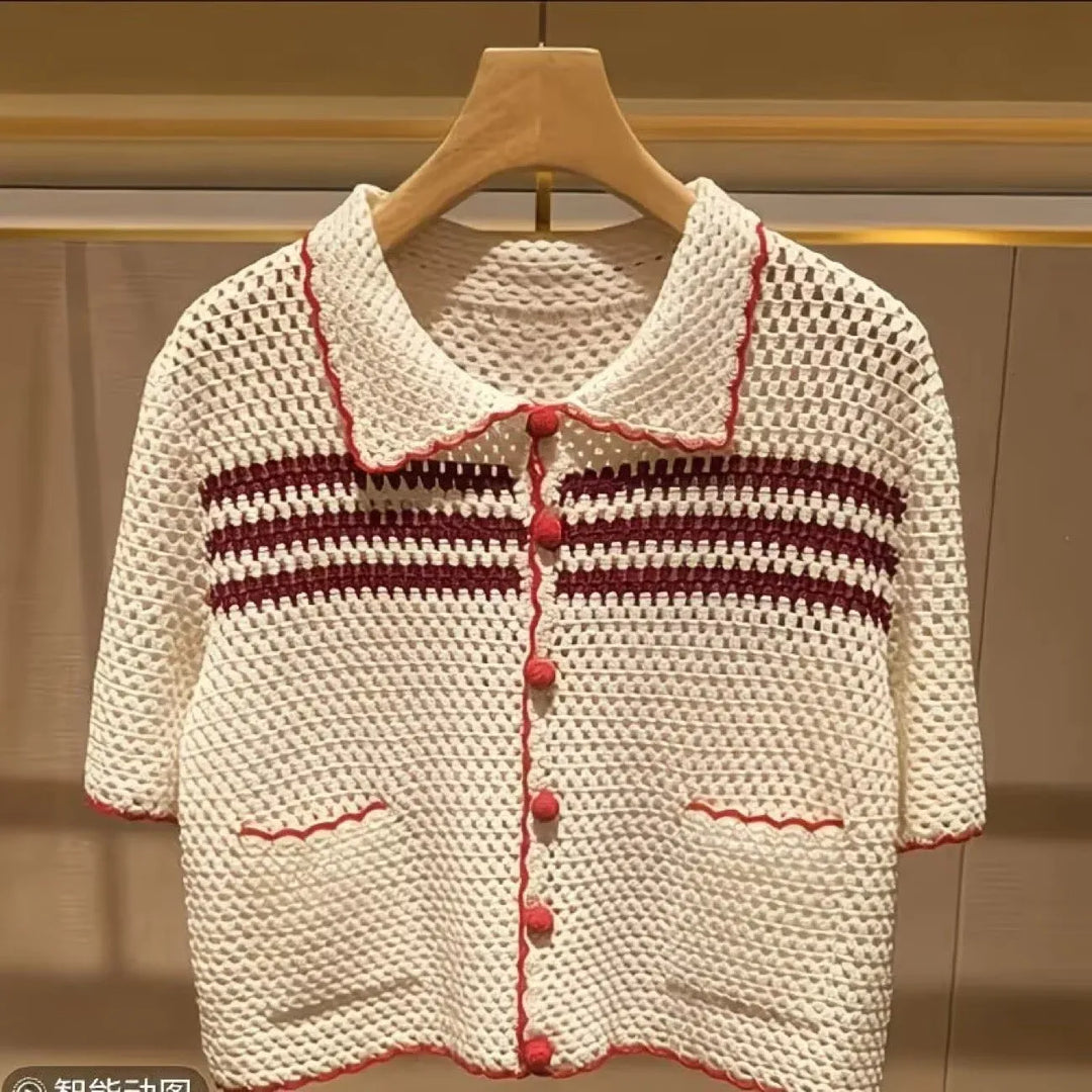 Maisie Crochet Knitted Blouse