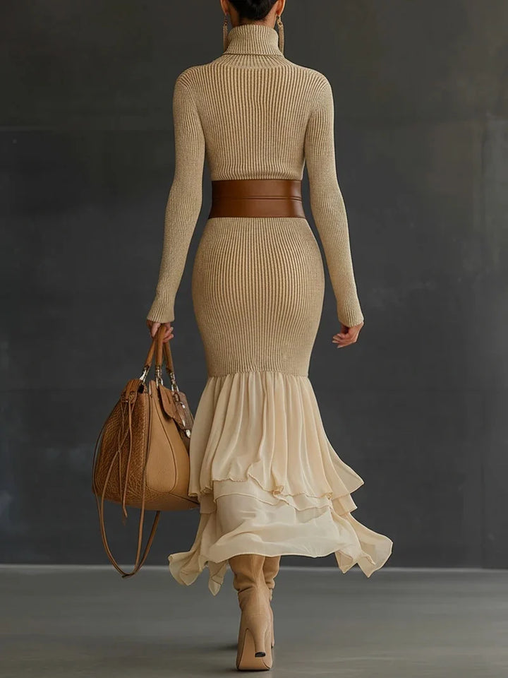 Lucienne Elegant Knit Midi Dress