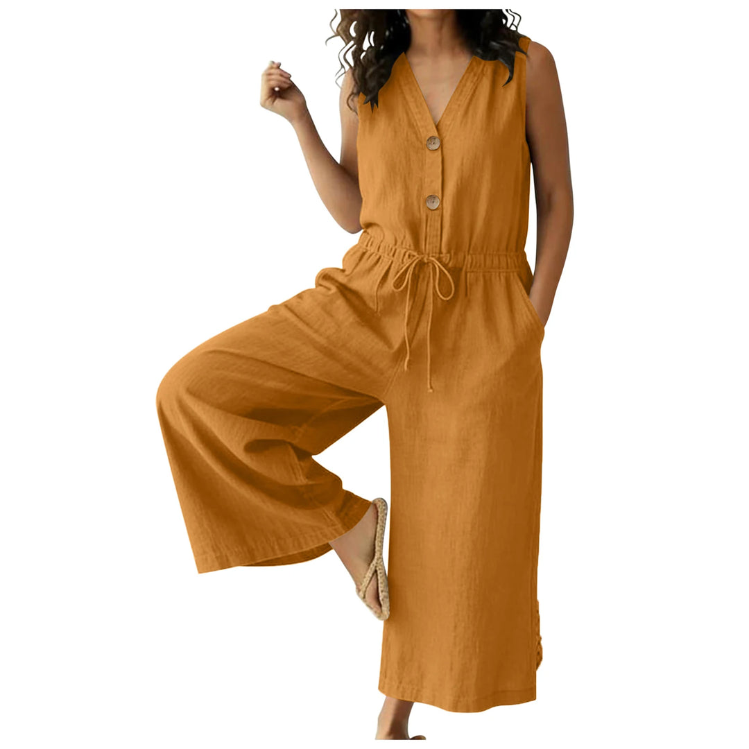 Corinne Chic Front Tie Jumpsuit