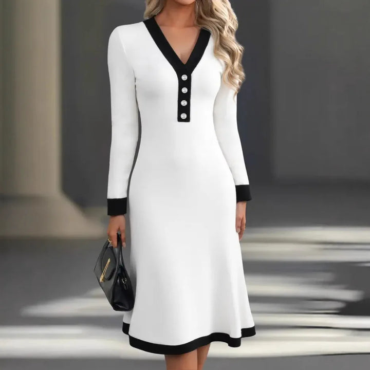 Rosalie Contrast Trim Midi Dress