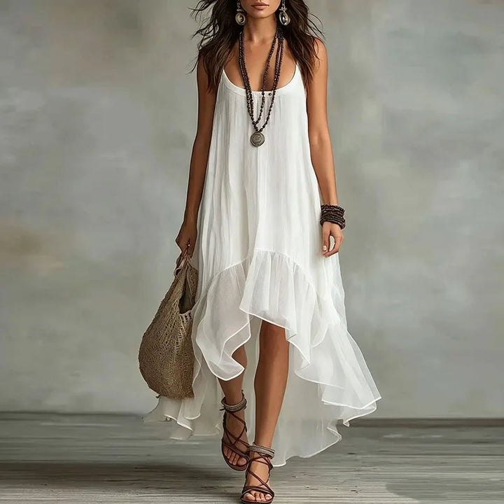 Deborah Flowy Ruffle Maxi Dress