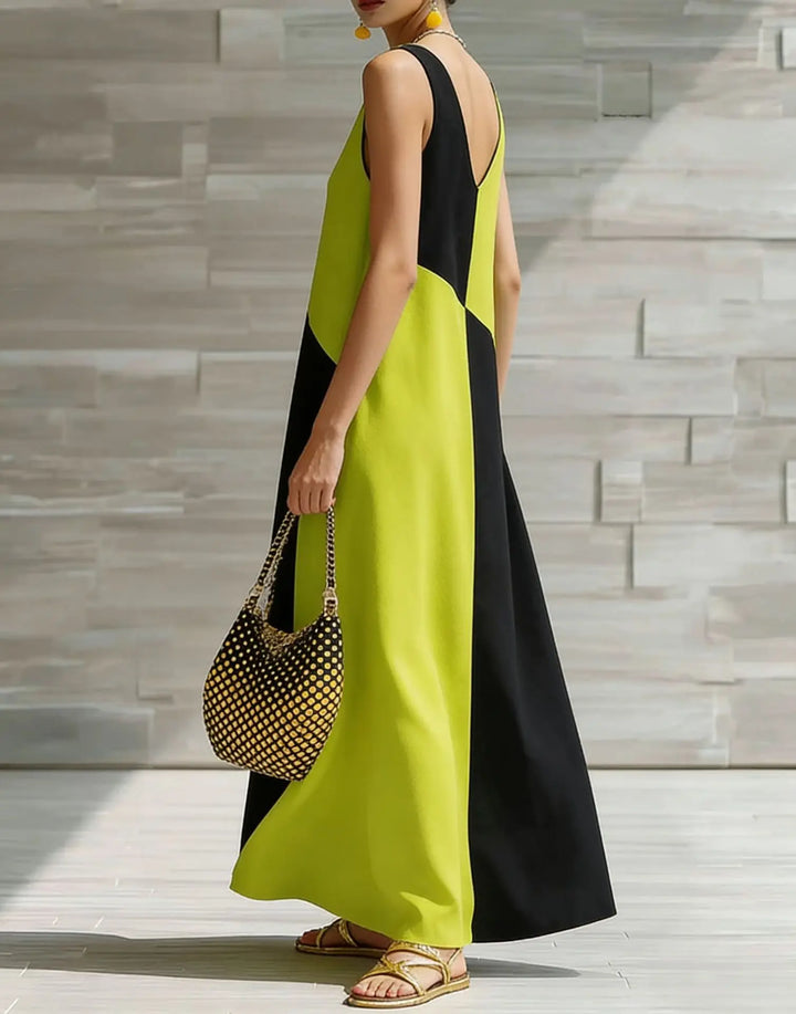 Alisha Color Block Maxi Dress