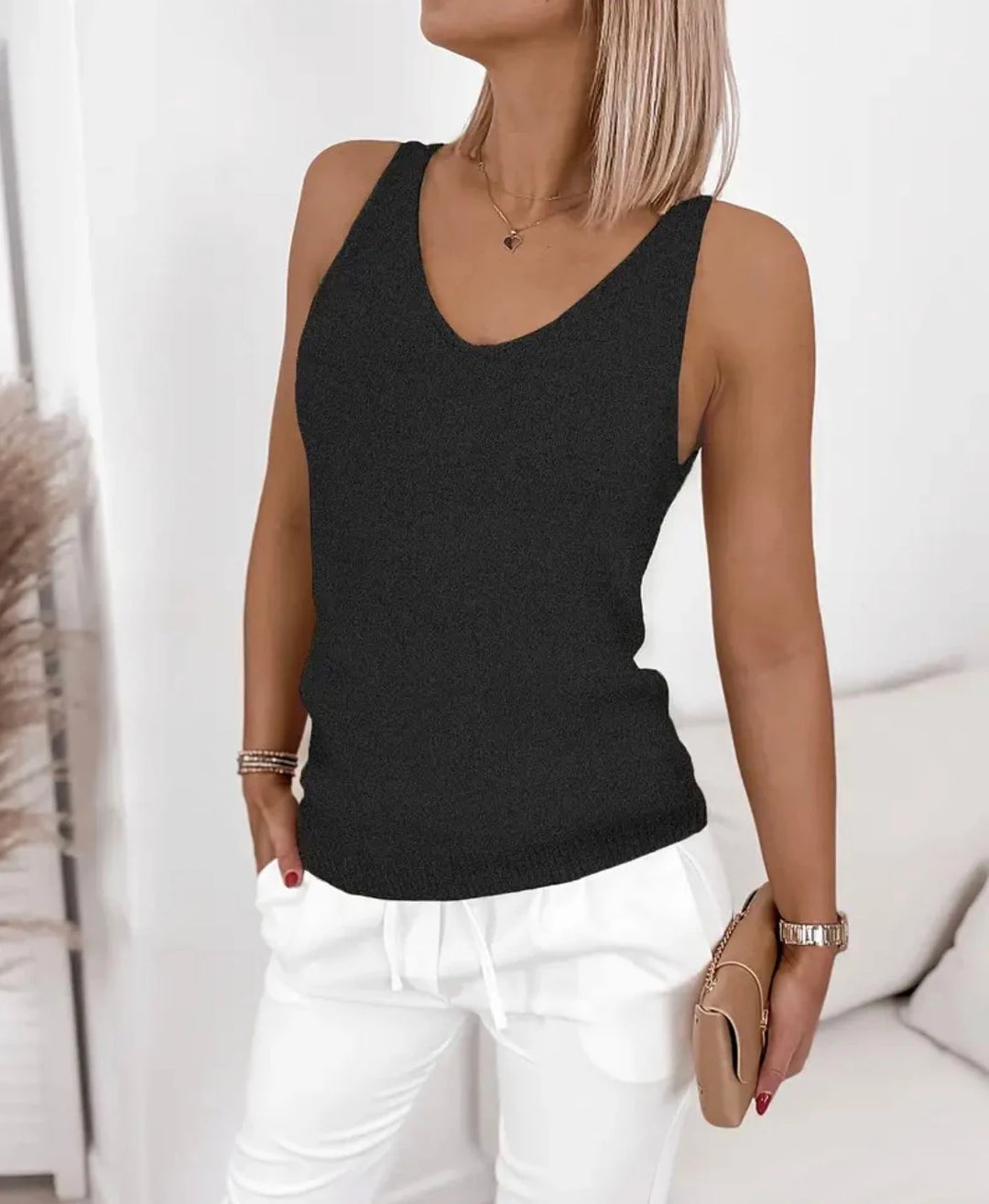 Monroe Sleeveless Knit Top