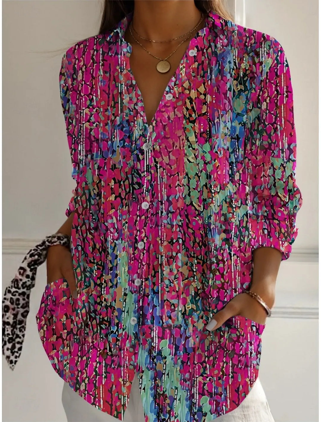 Brianna Floral Button Front Blouse
