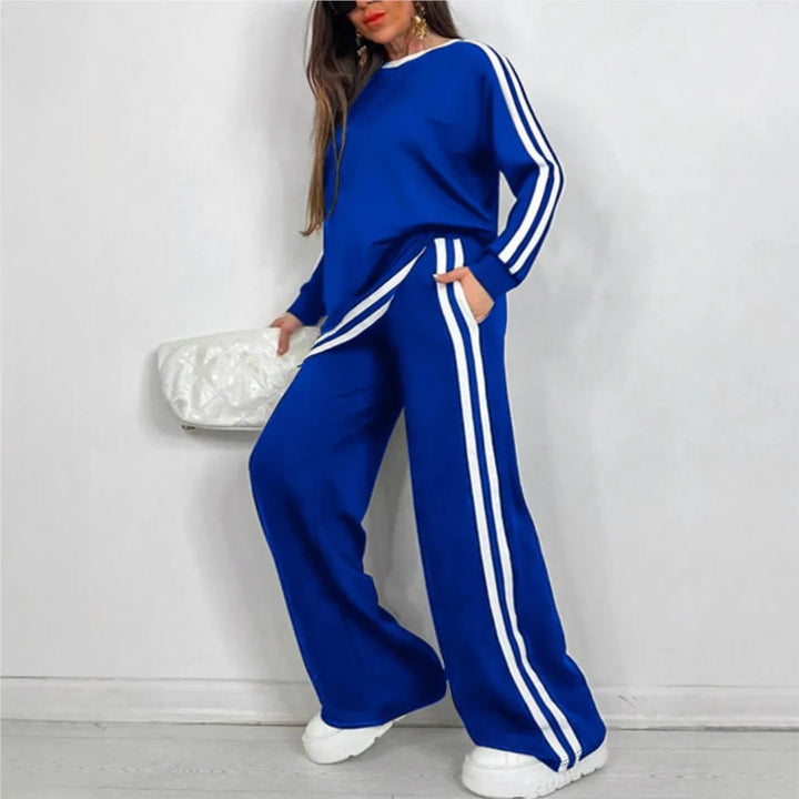 Milda Sports Stripe Lounge Set