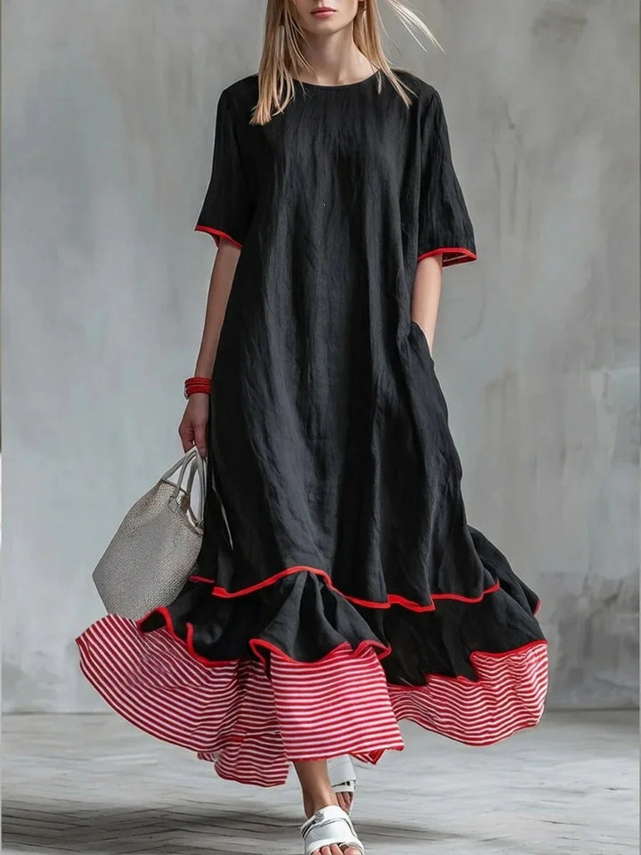 Emily Elegant Ruffle Maxi Dress