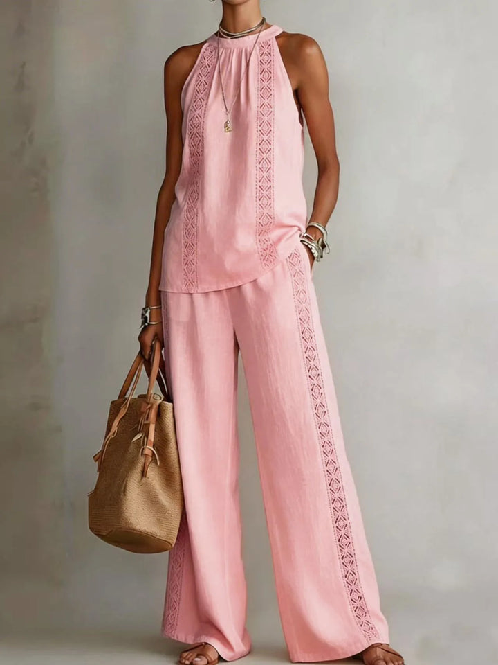 Aubrey Elegant Wide Leg Trouser Set