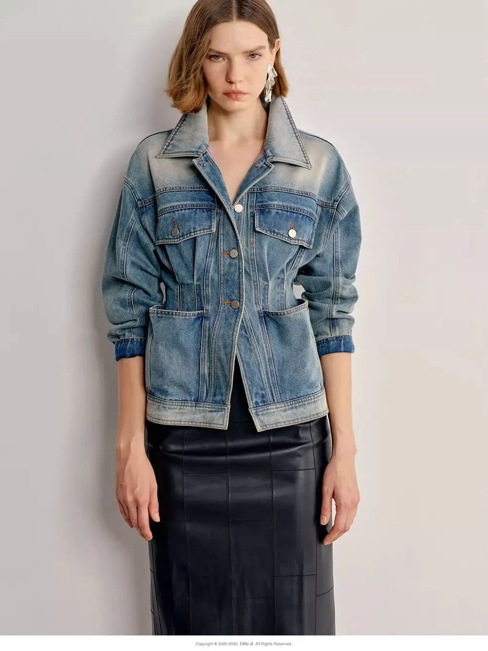 Brielle Washed Denim Jacket