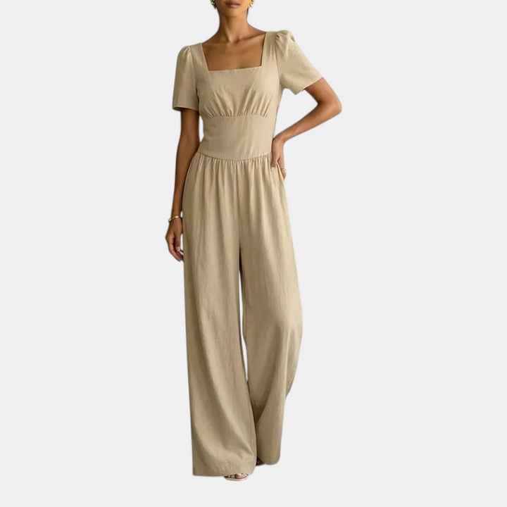 Vivienne Elegant Puff Sleeve Jumpsuit