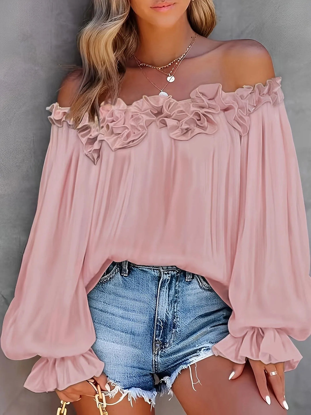 Saylor Off Shoulder Ruffle Blouse