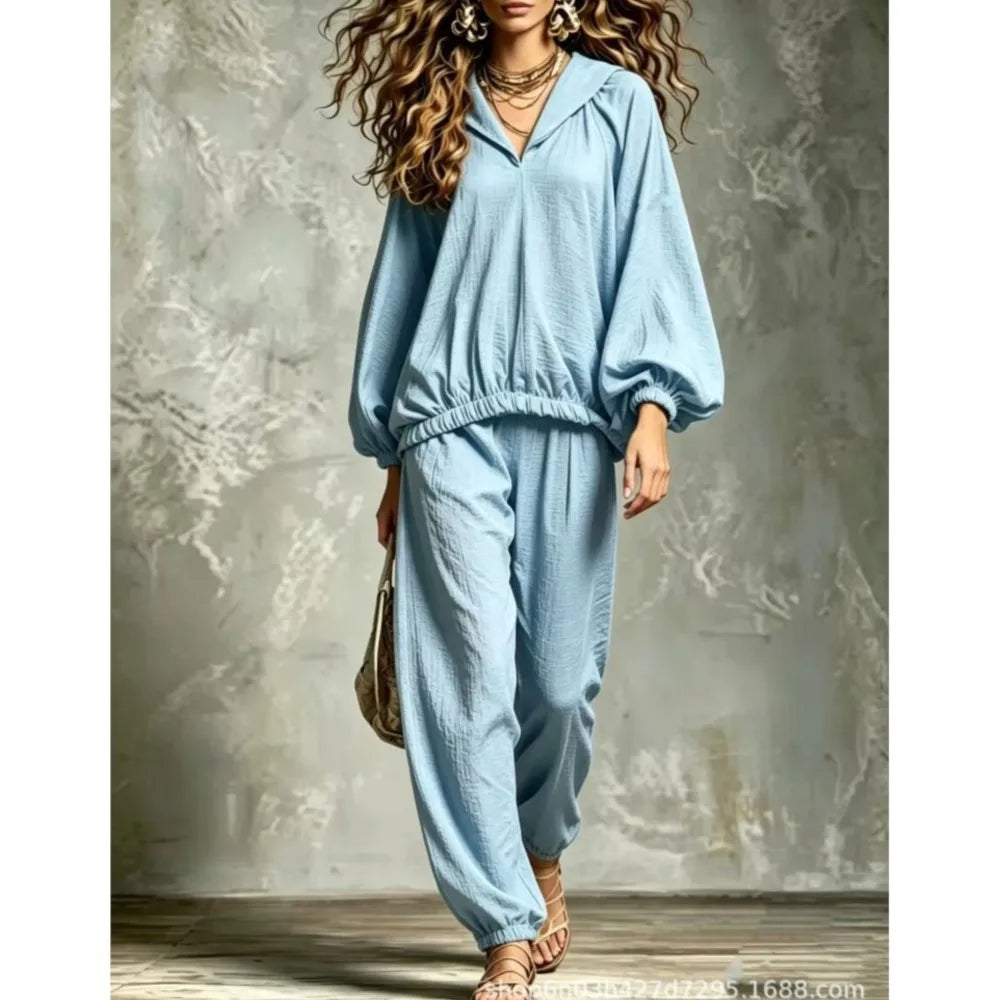 Elowyn Lantern Sleeve Lounge Set