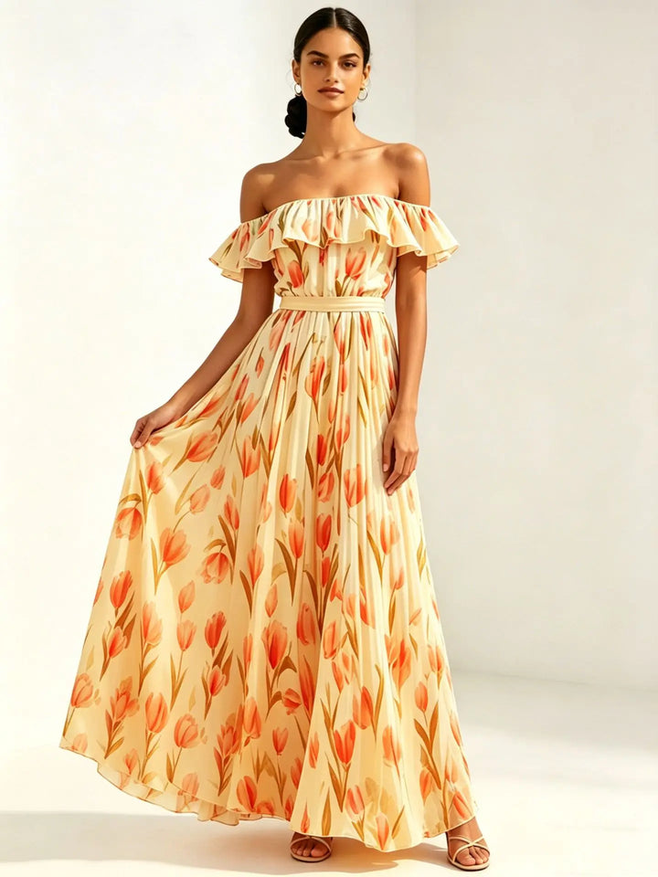 Arabella Off Shoulder Maxi Dress
