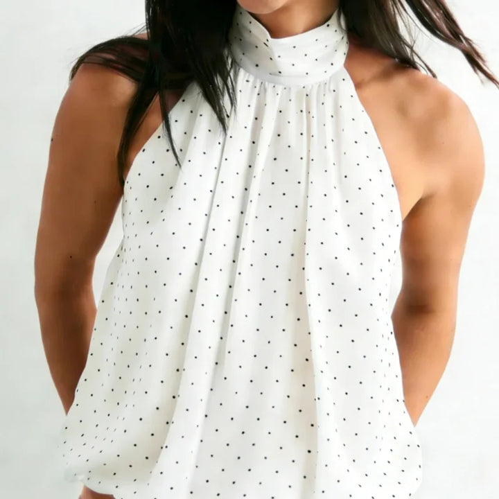 Sienna Halter Neck Ruched Tank Top