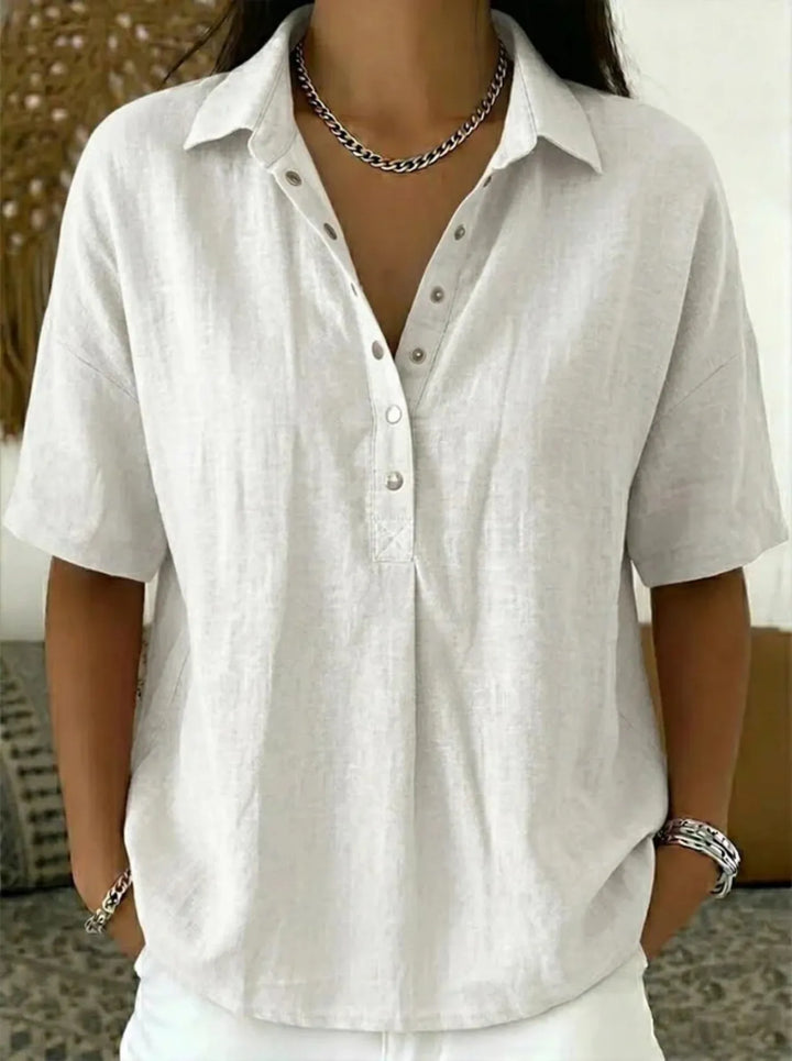 Hannah Relaxed Linen Blouse