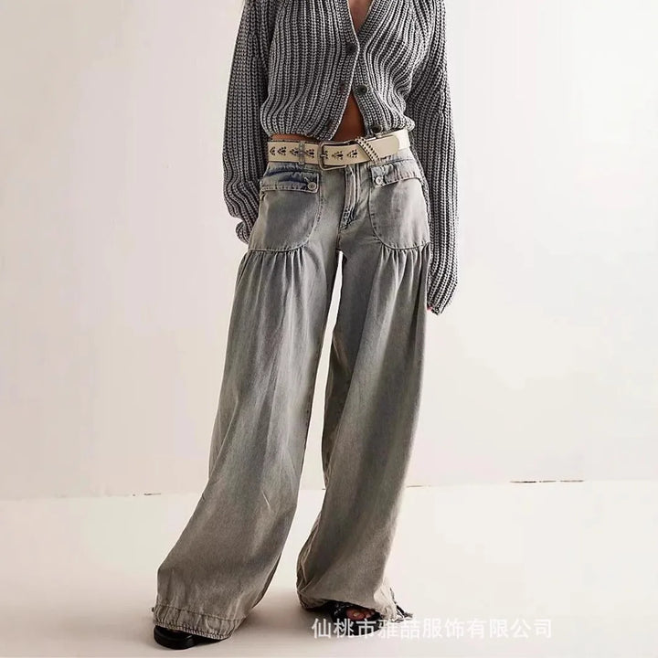 Silvia Mid Rise Wide Leg Jeans