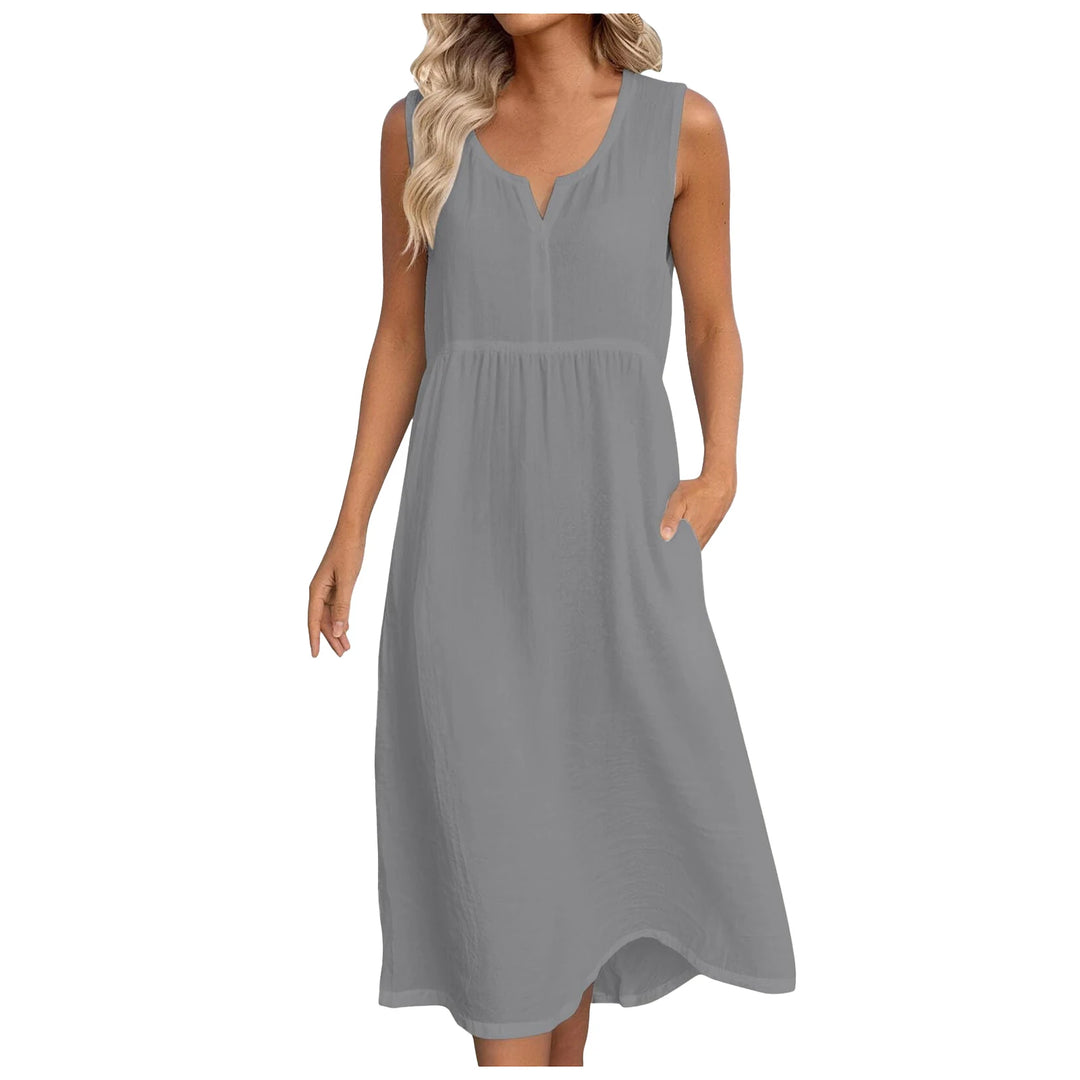 Rowan Notch Neck  Midi Dress
