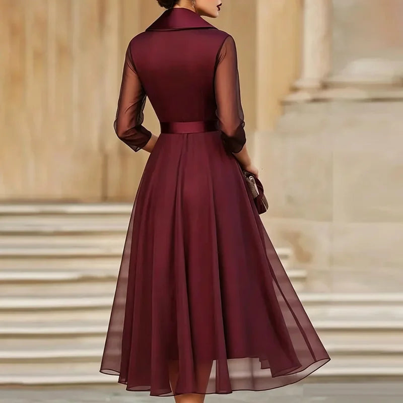 Arabella Chiffon Tie Waist Midi Dress