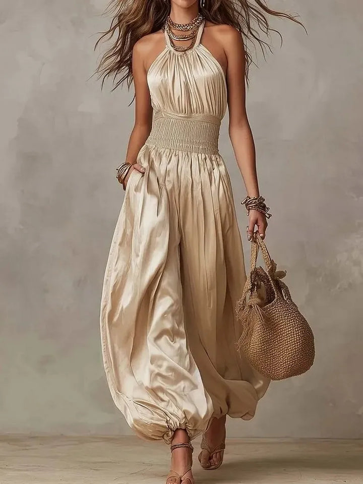 Evelina Gathered Waist Jumpsuit