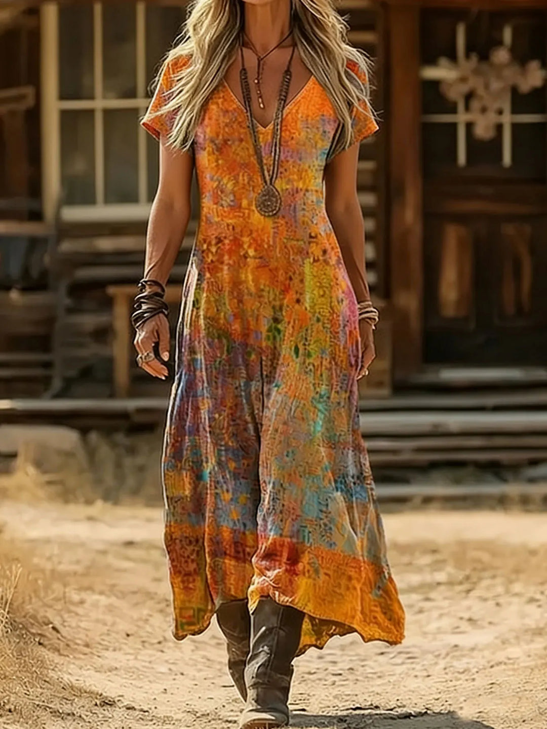 Mira Tie Dye Maxi Dress