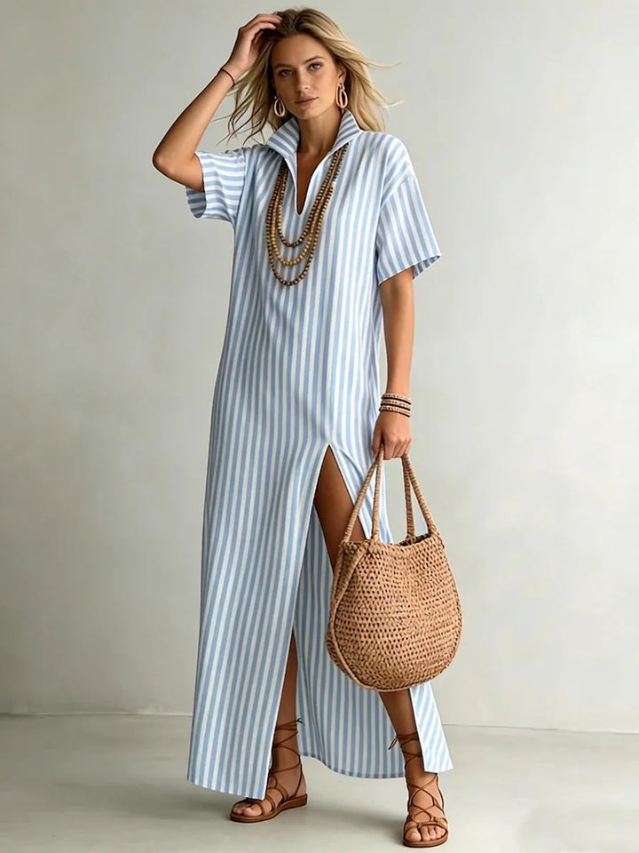 Bridgete Striped Boho Maxi Dress